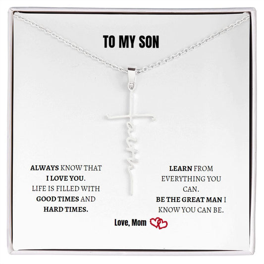 My Son | Faith Cross Necklace + MC