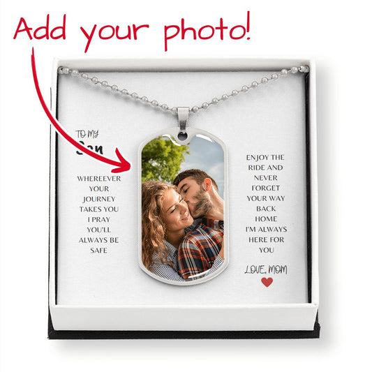 My Son | Dog Tag with Personalized Photo Upload